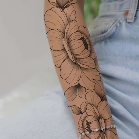 Armsleeve med blomster