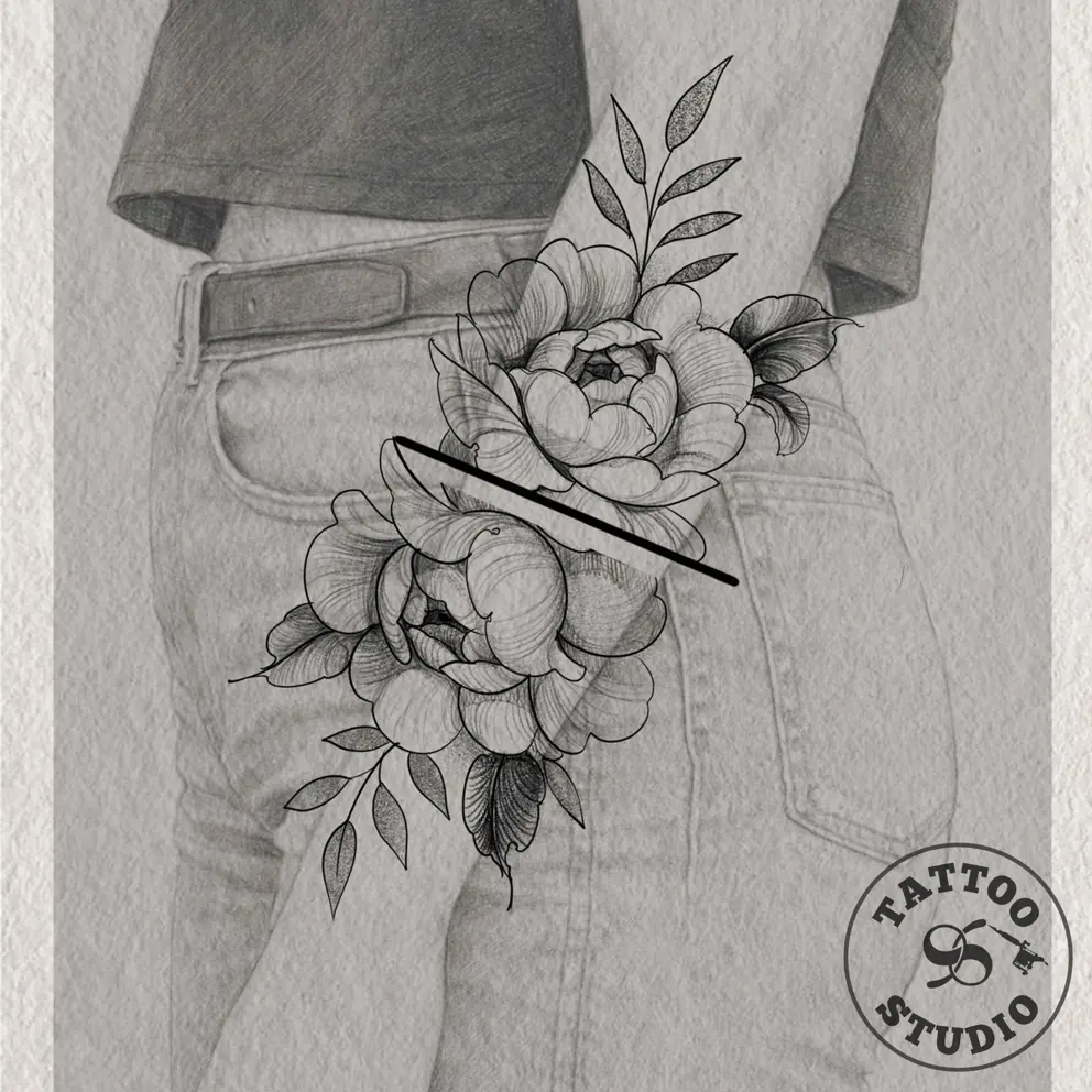 Laura - Flowers one side of arm 