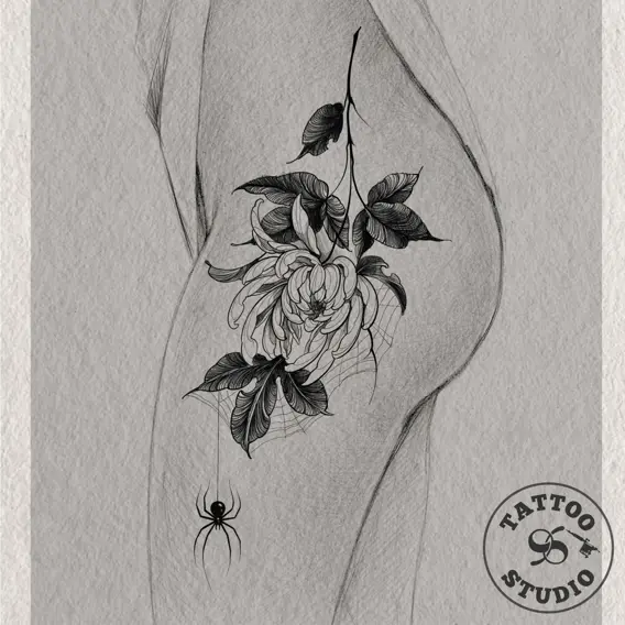 Laura - Flower w. spider 